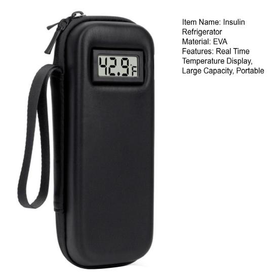 Yousheng Insulin Refrigerator with Digital Temperature Display, Portable Insulin Cooler with 2 Long-Lasting Ice Packs for 8-12 Hours Cooling, TSA