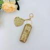 1PC sequined lipstick leather case, single-piece red envelope, portable keychain ins lipstick bag pendant.