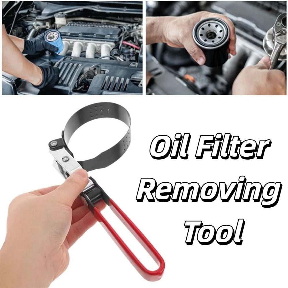 Ergonomic Handle Filter Removal Tool Steel Band Adjustable Filter Wrench  Mechanics Tool