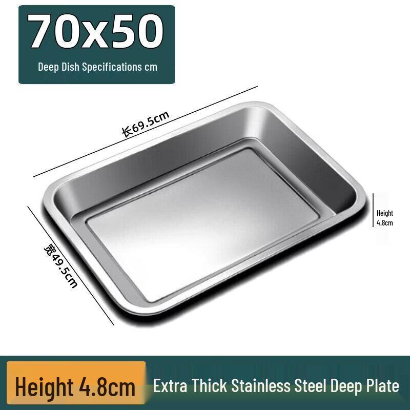 ZISIZ Stainless Steel Multipurpose Serving Tray