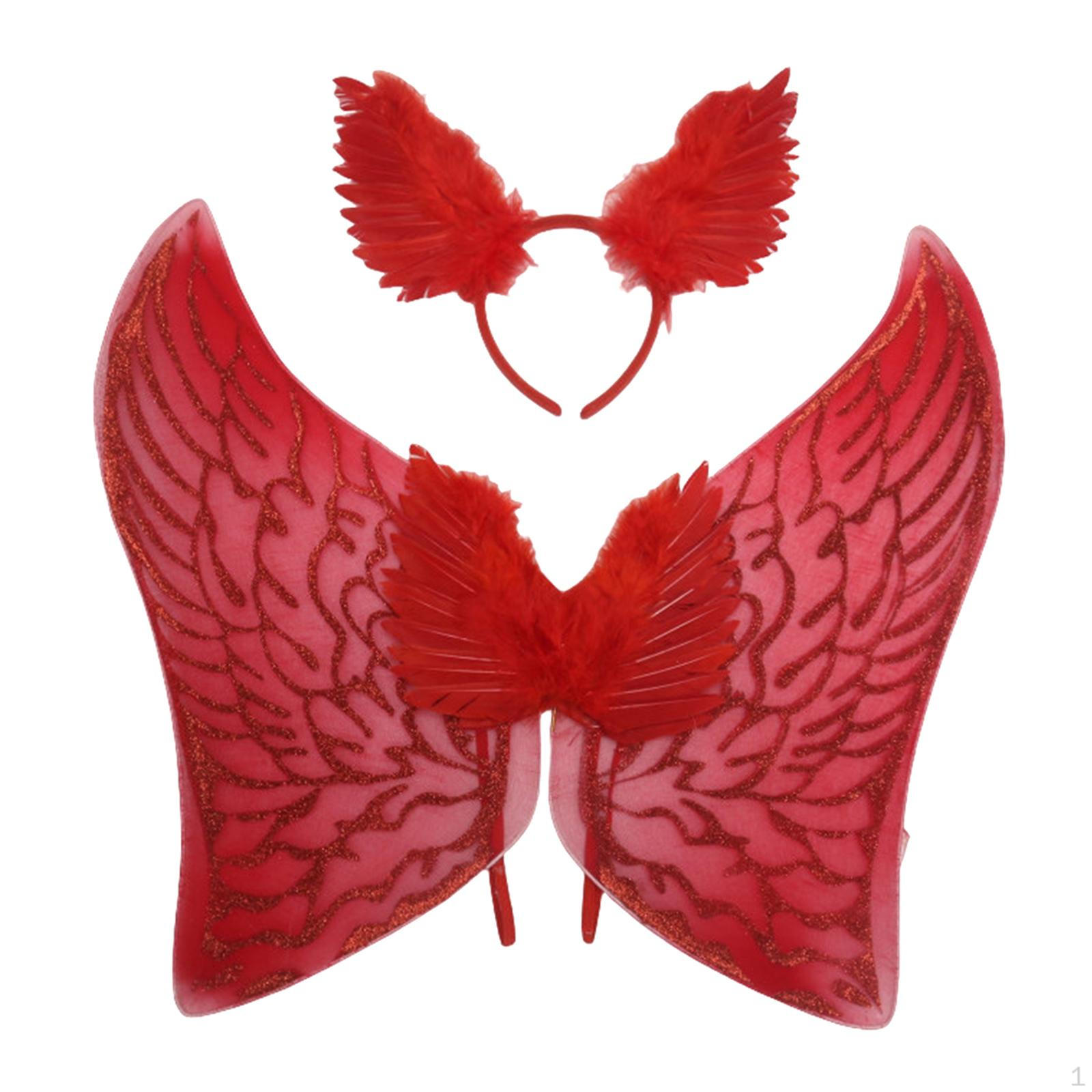 

Костюм ангельского крыла для взрослых и детей, реквизит для косплея принцессы, детская повязка на голову, фея для красный