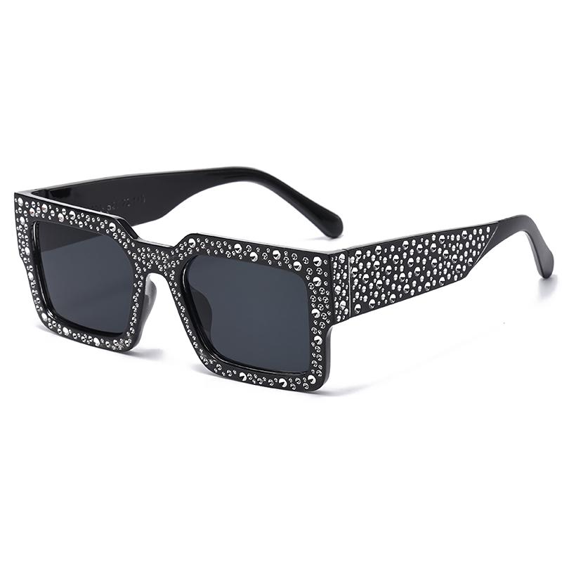 

Luxury Square Sunglasses Women Men Fashion Diamond Glitter UV400 Shades Designer Brand Eyewear