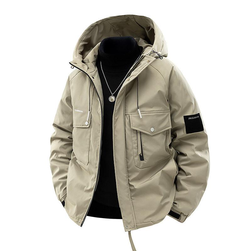 Large Size Plus Velvet Workwear Cotton Jacket for Men In Winter, Loose Oversized Jacket, Charge Casual Versatile Cotton Jacket for Men