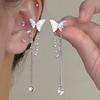 1 Pair Shiny Zircon No Piercing Earring Luxury Design Tassel Earring Ear Cuff  Female Accessories