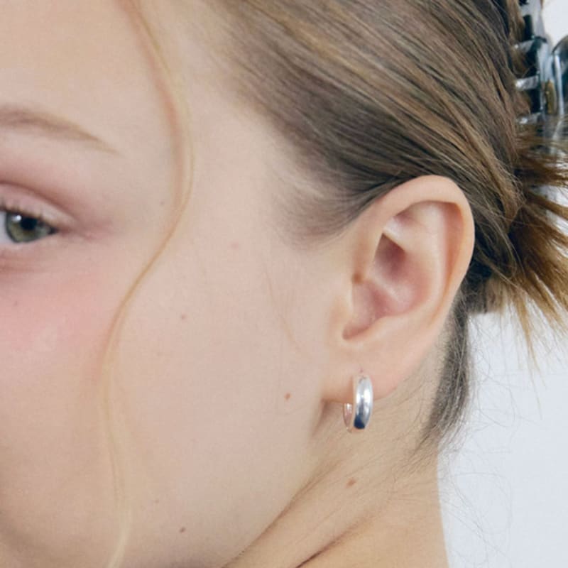 NUOY (925 Silver) Silver Ring Earrings