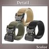 Side BP658 [One Limitation] Belt, Release, Outdoor, Casual, Work, Plain, One-Touch, Men's (Black)