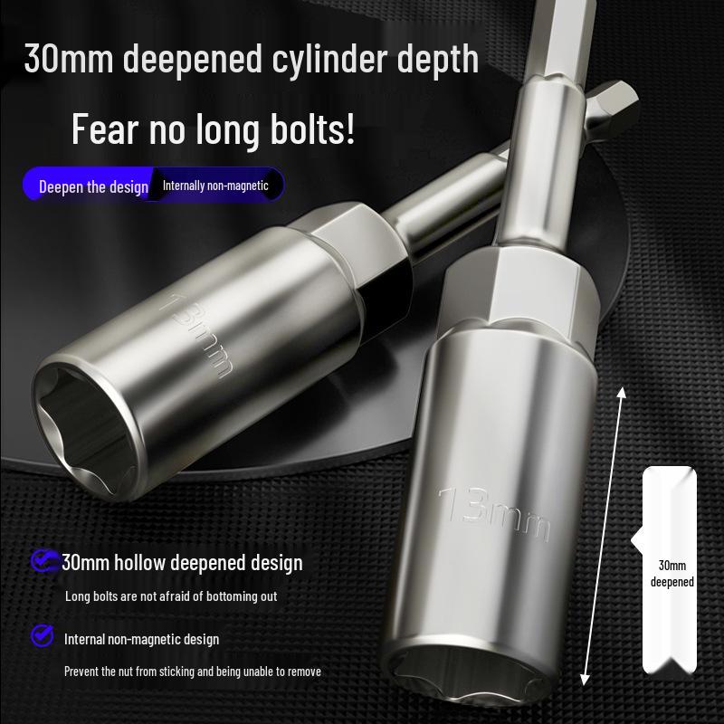 10mm Deep Socket Hex Shank Bit for Electric Drill/Screwdriver & Air Impact Wrench