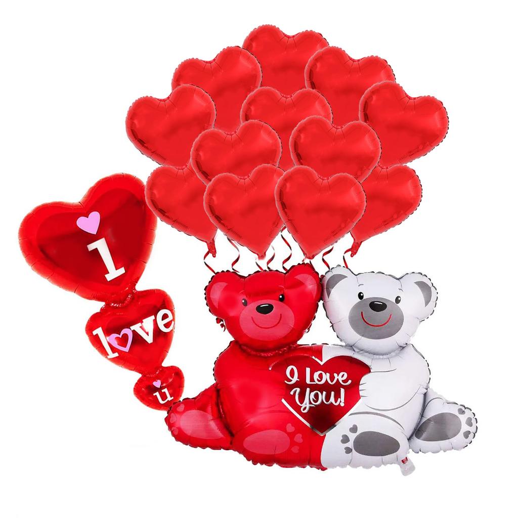Gold I Love You Love Aluminum Film Balloon Petal Combination Balloon Package, Valentine'S Day Party Decoration
