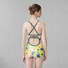 One-piece Sports Racing Tight-fitting Waist Fashion Flower Print Sexy Leaky Back Slimming Swimsuit Women