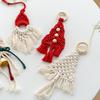 1PC Hand-woven Christmas Tree Old Man Pendant Car Ornaments Christmas Tree Decoration Pendant Christmas Tree Embellishment Christmas Decoration