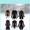 Elegant Gothic Style Long Coat For Men And Women In Dark Color Options Sizes S To Xxxl