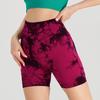High Waist Tie-Dye Yoga Shorts for Women - Tummy Control & Butt Lift, Sports Fitness Style