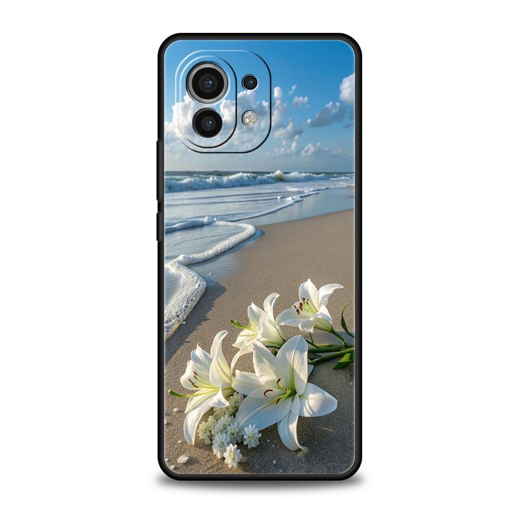 Realistic Lily Flower Print Phone Case For Xiaomi Mi 17 15T 15 14 14T 13T 12T Pro 12 13 Lite 5G 11T Poco X6 X7 X5 Pro Soft Cover