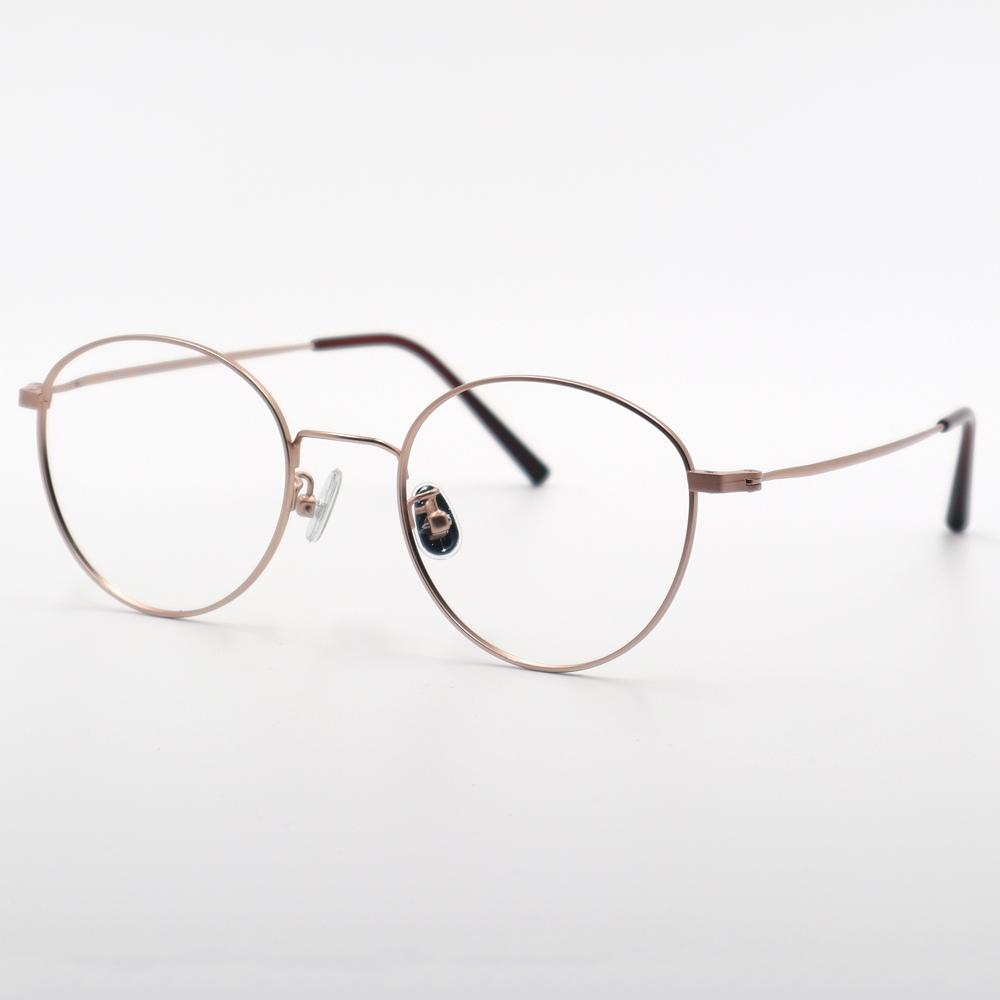 Alloaiweeo [Alo Basic] Al8202 1414G Cat'S Round Rose Gold Metal Glasses