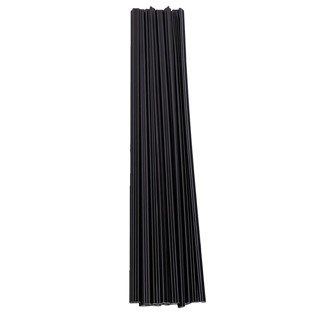 50 Pcs Plastic Welding Rod 20cm Dual Strand Round Welding Rods for Plastic Car Bumpers Kayaks Household Items Black