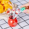 5 Pcs Christmas Fruit Dessert Fork Reusable Appetizer Forks Dessert Cake Fork