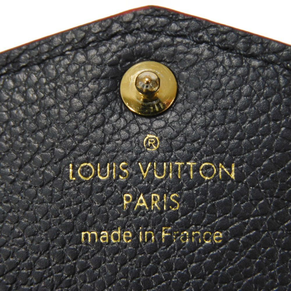 Used 12564 Pochette Cle M62017 7943 Key Ring Compact Wallet RFID Monogram Empreinte Marine Rouge Unisex from Japan