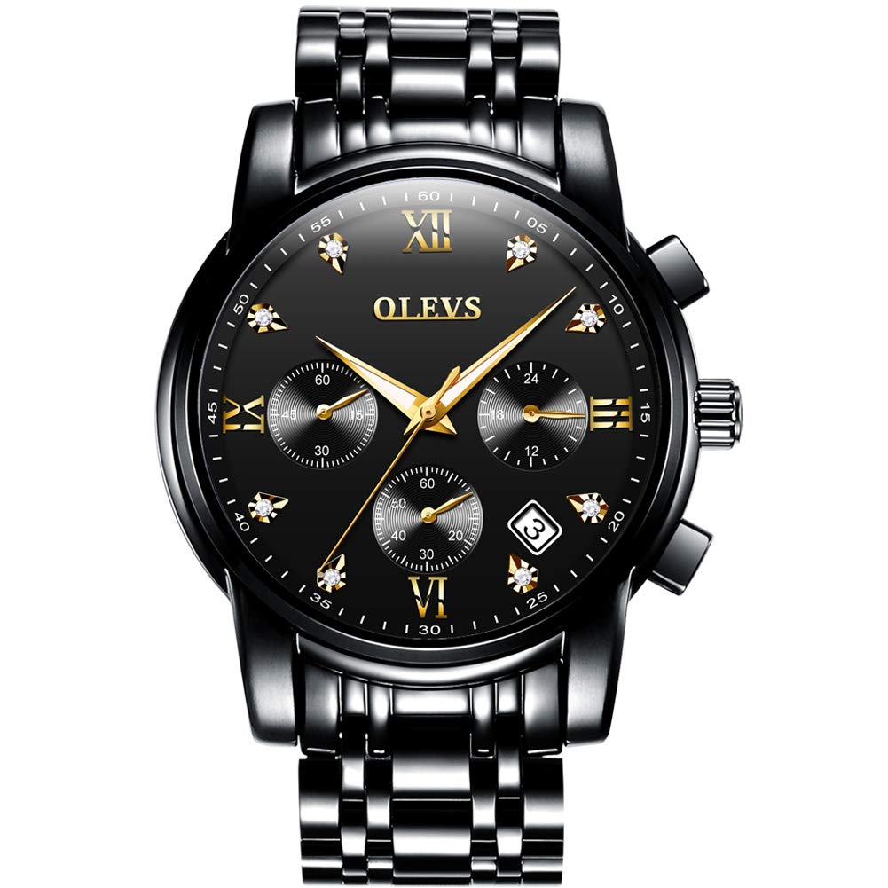 

OLEVS Men s Business Wristwatch with Metal and Stainless Steel Bands, Analog Display, Stylish Casual Watch for Men, Perfect Father s Day or Christmas
