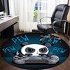 1pc Panda Gaming Office Round Area Rug, Indoor Mat Suitable For Office, Under Office Chairs Bedroom Living Room Home Decor, Room Deco, 079