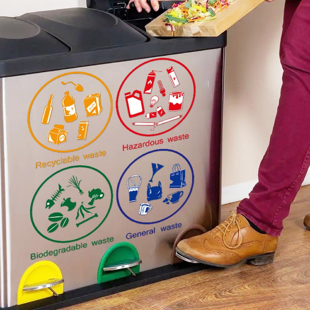 Nové samolepky na zeď pro recyklaci a třídění lze odstranit