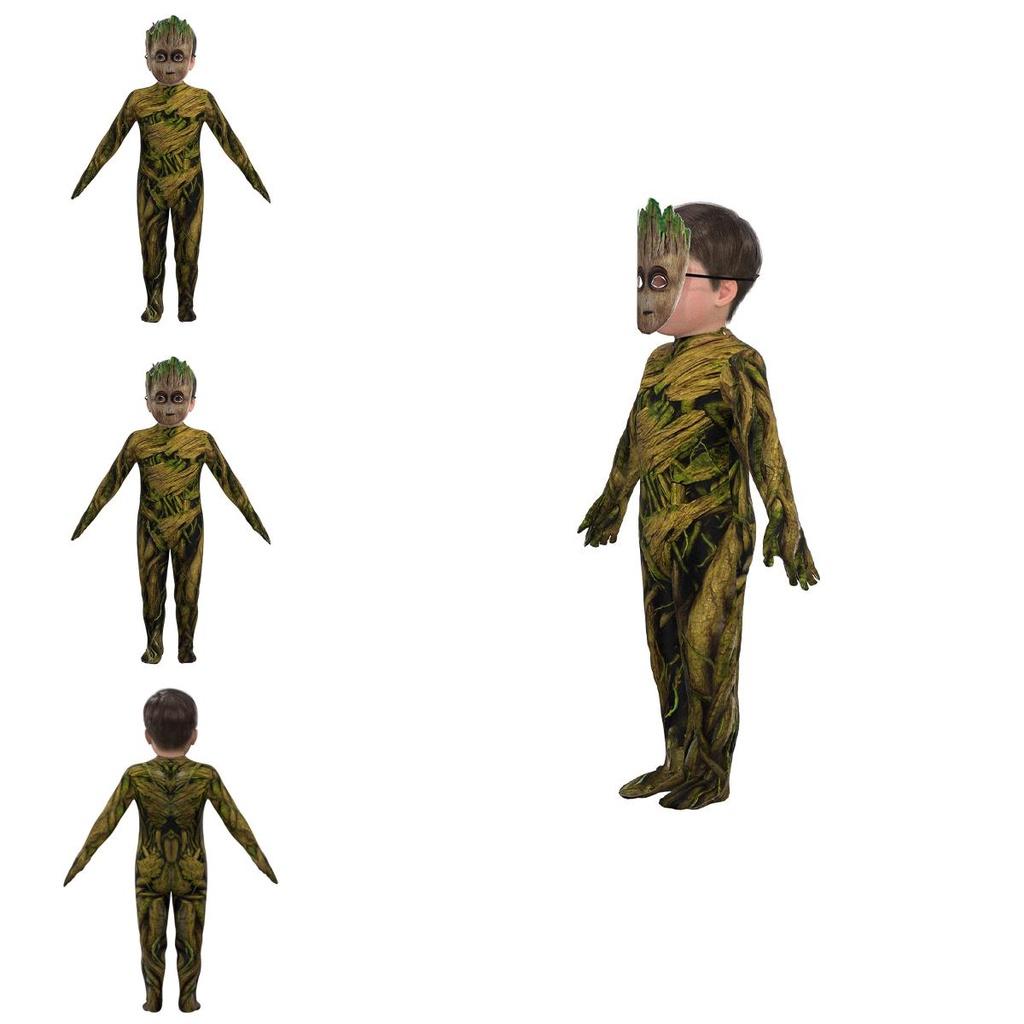 Kostým Stromového muže Groota Strážce Galaxie pro děti Halloweenský outfit