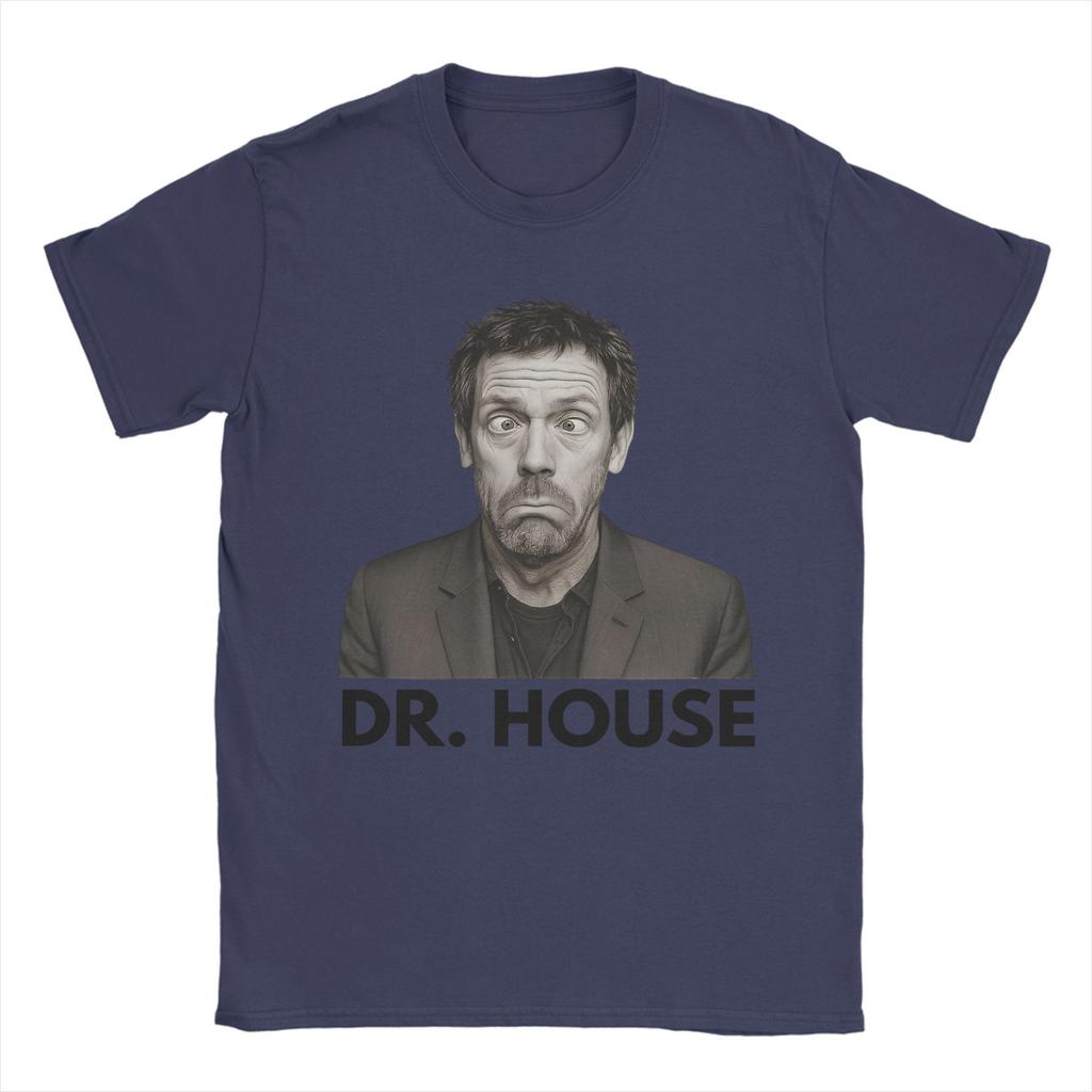 Dr. Gregory House Md Obličej Pánské Tričko Estetická Bavlněná Trička Letní O-výstřih Hipsterské Tričko Levné Oversized Topy