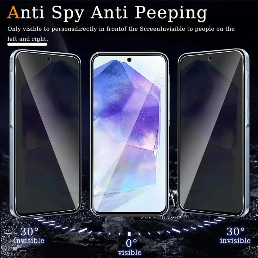 4PCSPrivacy Screen Protector for OPPO A78 A98 A58 A94 A95 A93 A91 A83 A73 A57 A56 A55 A54 A53 A52 A72 A92 A33 A35 A16 A15 A53S Glass