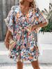 2026 European & American Floral Print Short Sleeve Women's Dress for Spring/Summer