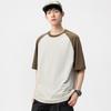 Japanese 200g Minimalist Printed Loose Men's Short-sleeved T-shirt with Antibacterial Cooling Effect