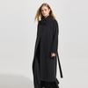 Women's Long Stand Collar Double-Faced Wool Coat