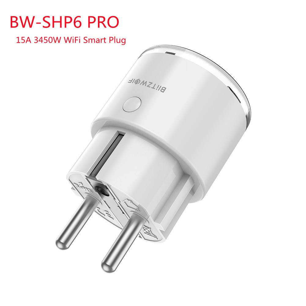 

Bw-shp15 Zigbee 3.0 16a Smart Plug Socket 3680w Eu Plug Розетка App Remote Timer Energy Monitor Work with Alexa SHP6 Pro