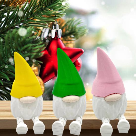 1/5Pcs 3D Printed Gnome Figurine with Articulated Legs Movable Joints