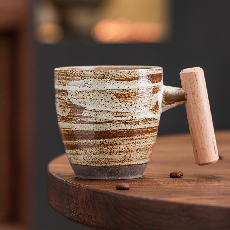 Creative Ceramic Coffee Cup High Value Afternoon Tea Latte Cup Household Water Cup Coarse Pottery Mug