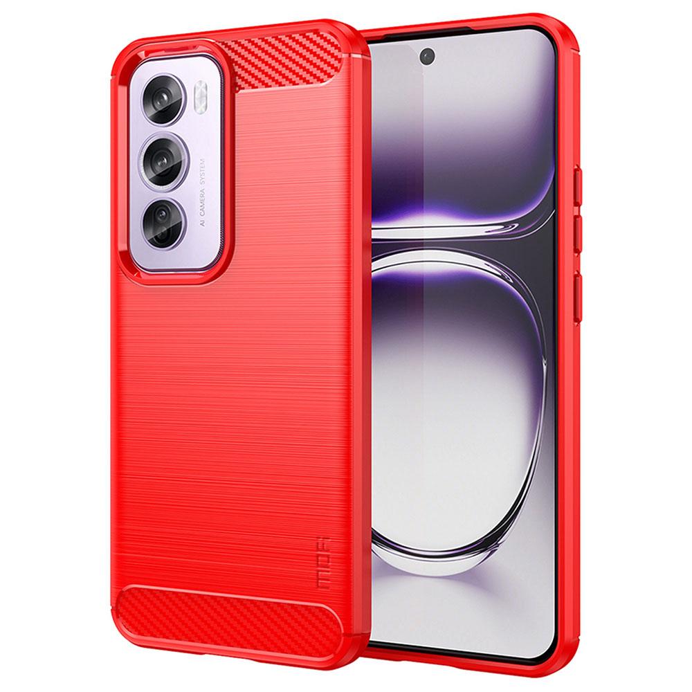 

MOFI JK TPU Series-1 For Oppo Reno12 Pro 5G (Global) Case Brushed Soft TPU Anti-Fall Phone Cover Red