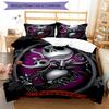 3pcs Custom Name The Nightmare Before Christmas Bedding Set Duvet Cover Closure Includes 1 Duvet Cover & 2 Pillowcases, Soft and Comfortable for All S