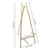2 Pack Easel Stands Floor Easel Foldable Display Stand Height Adjustable Gold Easel Stand for Weddings Shops Exhibitions