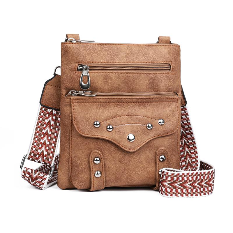 

Сумка через плечо Rivet, женская, маленькая, квадратная, сумка для мамы коричневый