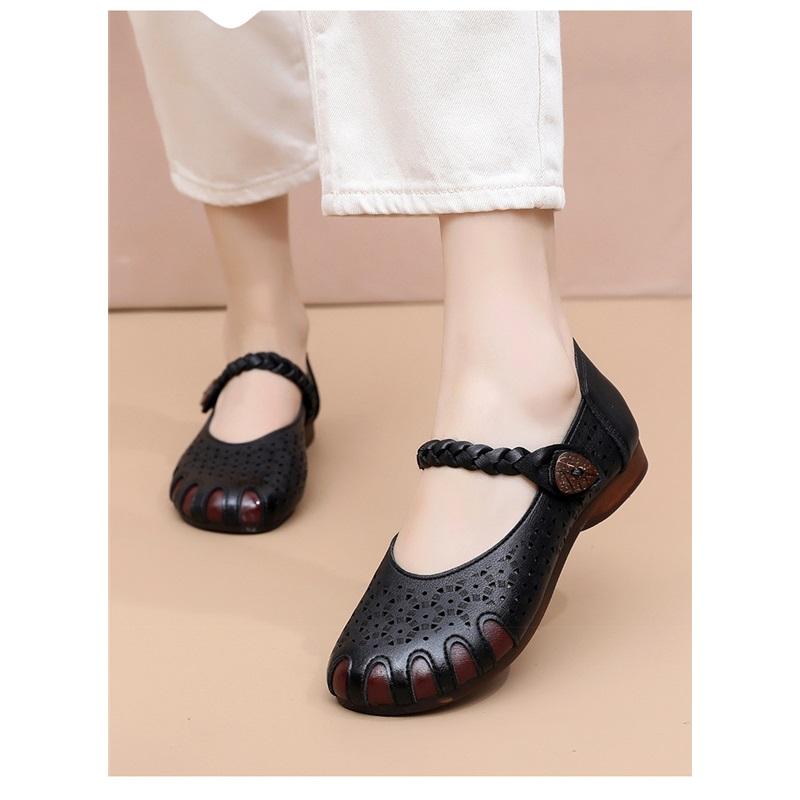 Summer Hollow Soft Sole Soft Leather Sandals