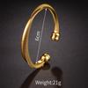 Atoztide New Open Bangle Bracelets for Women Stainless Steel Gold Color Adjustable Star Heart Bracelet Accessories Jewelry Gift