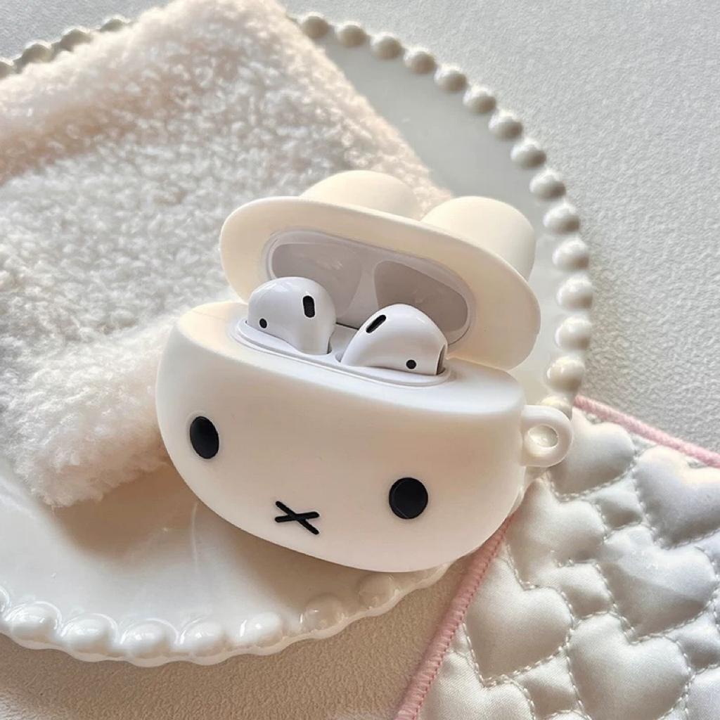Cute Miffy Rabbit AirPods Pro1 Apple Bluetooth Headset Case 1/1 Generation Cartoon Silicone Protective Cover Is Suitable for