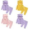 Gold Velvet Children's Autumn/Winter Two-Piece Set for Boys and Girls - Trendy Sweatshirt Outfit