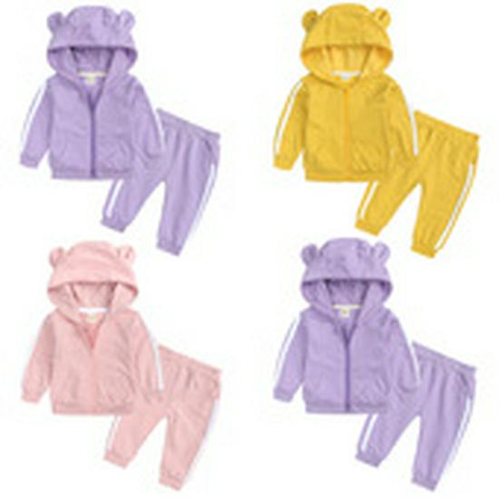 Gold Velvet Children's Autumn/Winter Two-Piece Set for Boys and Girls - Trendy Sweatshirt Outfit