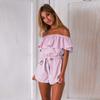 Striped Summer Women Casual Playsuit Stylish Ladies Jumpsuit For Beach Days