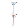 Bird Feeder with Metal Stake Weatherproof Birdbath Bowl Outside Garden Yard Decoration for Backyard Lawn Bird Accessories