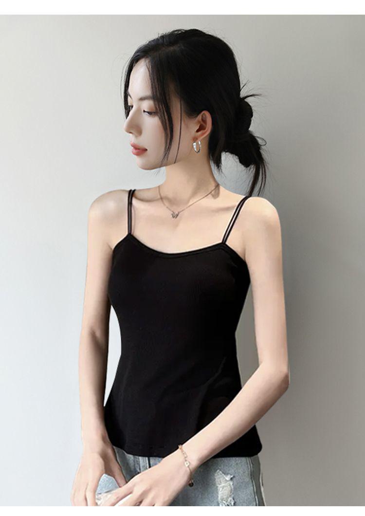 2026 Women s Slimming Spaghetti Strap Vest - Concealing Sleeveless Top for Summer XXL Extra Large