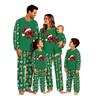 Family Matching Christmas Print Long Sleeve Top and Pants Loungewear Set for Adults and Kids
