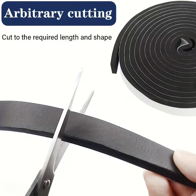 2M PU Sponge Foam Seal Strip Tape Adhesive Anti Collision Soundproof Weather Stripping for Doors Windows Furniture Protection