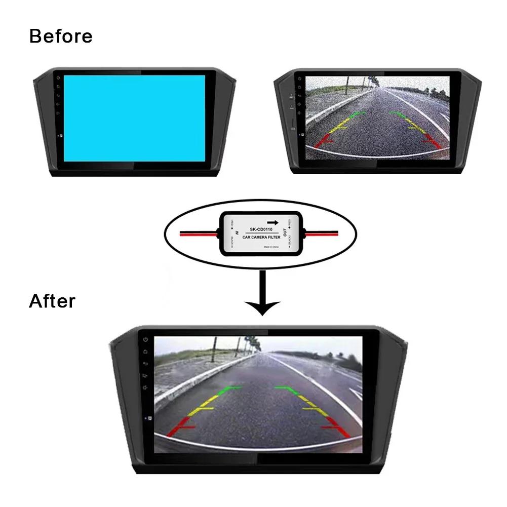 Universal Car Backup Camera Voltage Regulator Filter Eliminate Interference Lines DC Plug Stabilizer for Car Reverse Camera