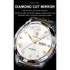 POEDAGAR Orologio da uomo di lusso originale impermeabile luminoso con data settimana acciaio inossidabile quarzo moda
