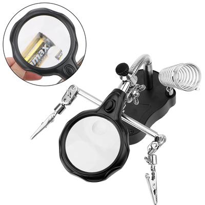 Equipamento de soldagem Lupa Iluminação LED Suporte de solda Suporte de solda de mesa